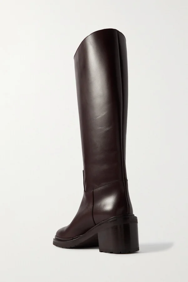 LEGRES - 71 Leather Knee Boots - Brown - Image 3