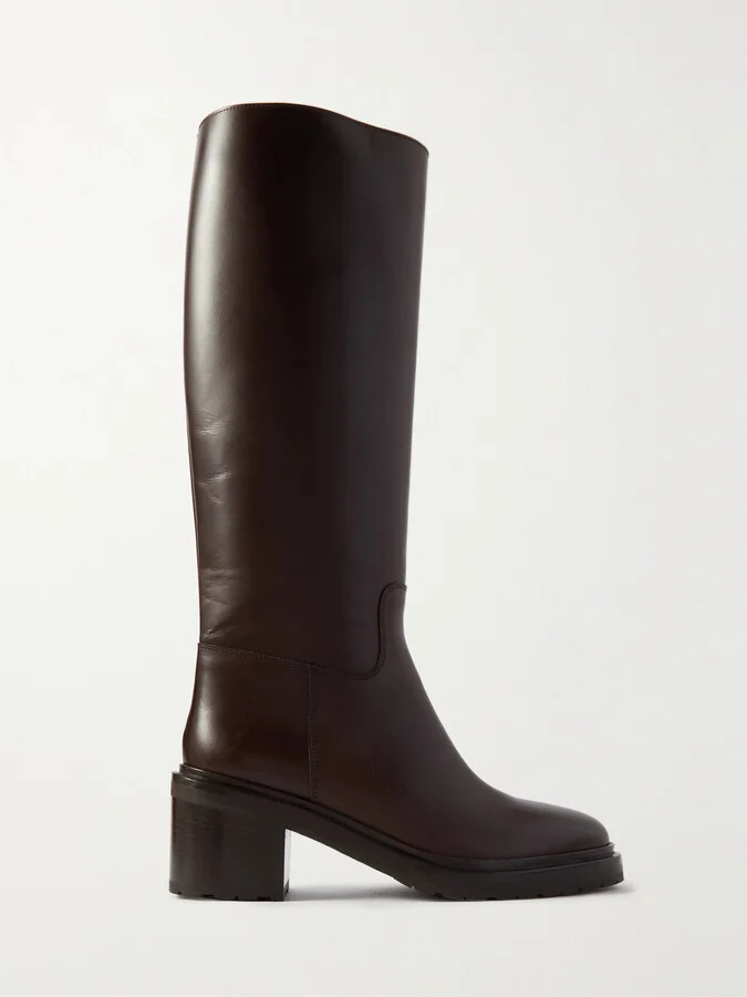 LEGRES - 71 Leather Knee Boots - Brown