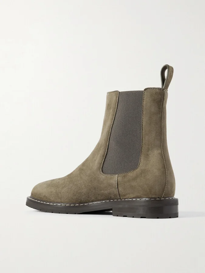 LEGRES - 71 Suede Chelsea Boots - Green - Image 3