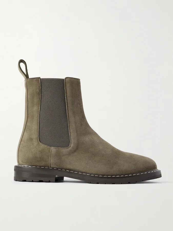 LEGRES - 71 Suede Chelsea Boots - Green