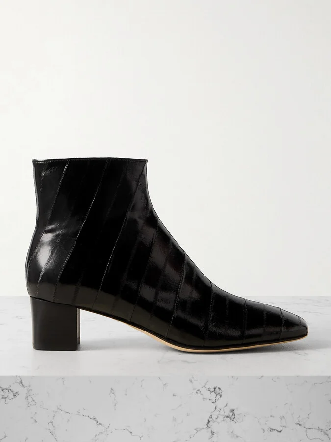 LEGRES - 83 Eel Ankle Boots - Black