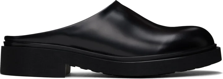 Legres Black Boxed Leather Clogs