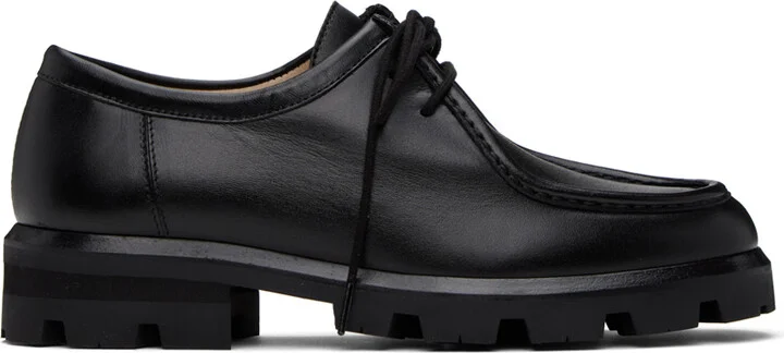 Legres Black Lace-Up Derbys
