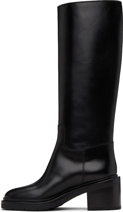 Legres Black Paneled Riding Boots - Image 3