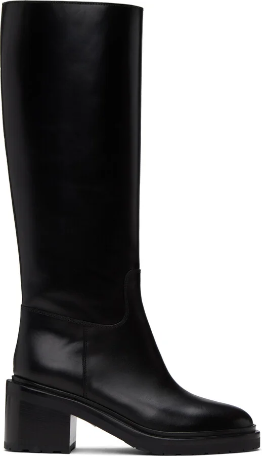 Legres Black Paneled Riding Boots