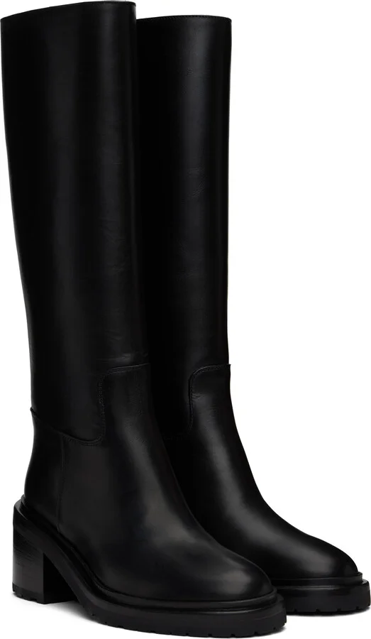 Legres Black Riding Heel Tall Boots - Image 4