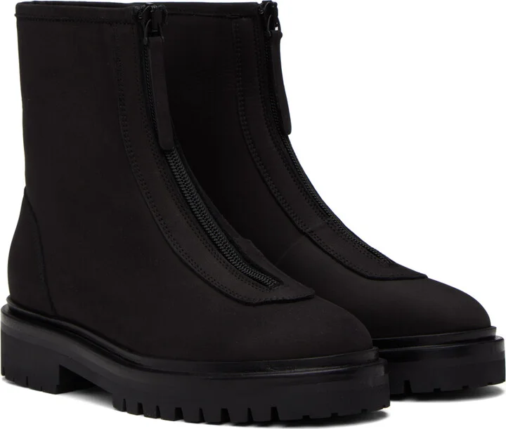 Legres Black Zipper Boots - Image 4
