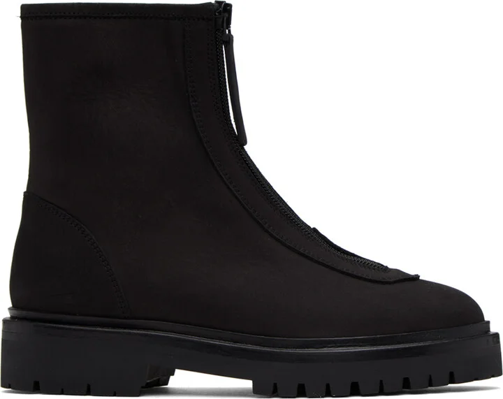 Legres Black Zipper Boots