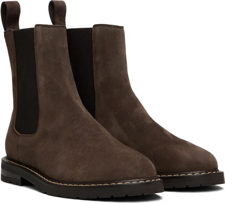 Legres Brown Suede Chelsea Boots - Image 4