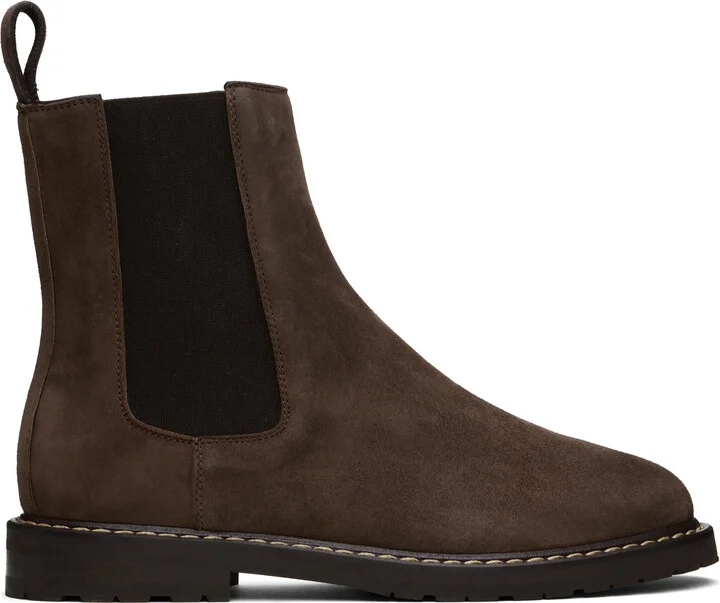 Legres Brown Suede Chelsea Boots