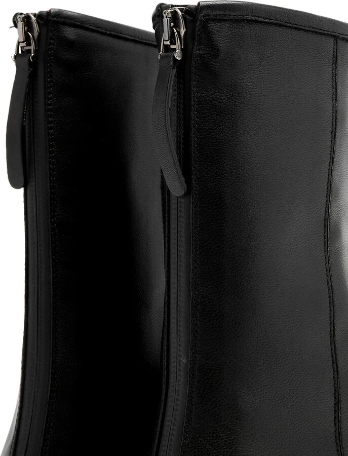 Legres Grained Leather Ankle Boots - Image 4