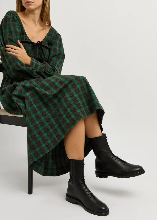 Legres Grained Leather Ankle Boots - Image 5