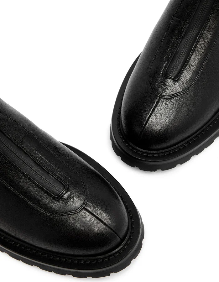 Legres Grained Leather Ankle Boots - Image 3