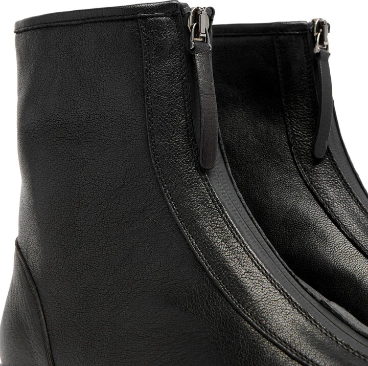 Legres Grained Leather Ankle Boots - Image 4