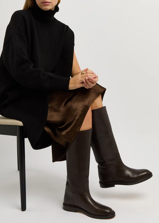 Legres Leather Knee-high Riding Boots - Image 5