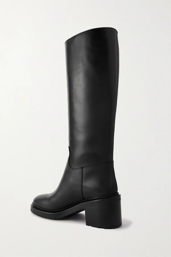 LEGRES - Model 71 Leather Knee Boots - Black - Image 3