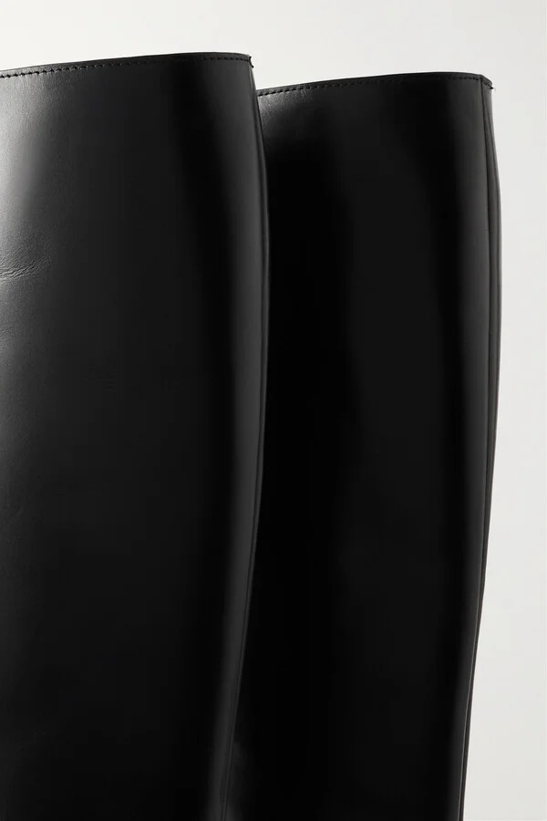 LEGRES - Model 71 Leather Knee Boots - Black - Image 4