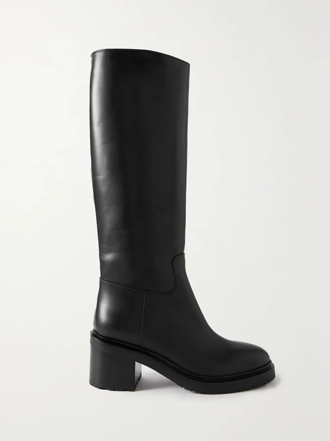 LEGRES - Model 71 Leather Knee Boots - Black