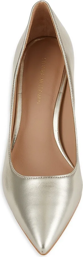 Leigh Metallic Leather Stiletto Pumps - Image 5