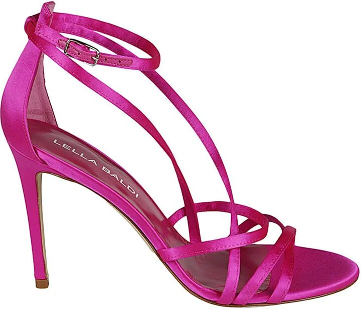 Lella Baldi Satin Sandals