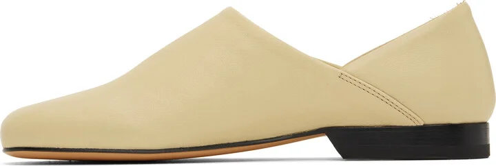 LEMAIRE Beige Leather Slippers - Image 3