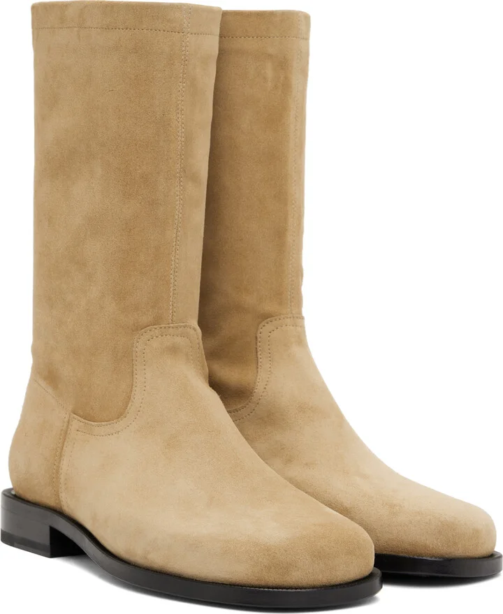 LEMAIRE Beige Soft Workwear Boots - Image 4