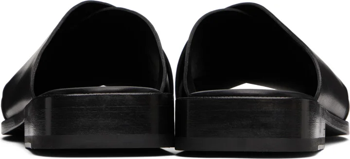LEMAIRE Black Cross Flat Sandals - Image 2