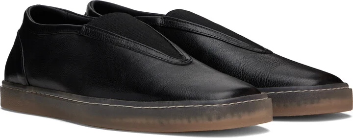 LEMAIRE Black Elastic Linoleum Sneakers - Image 4