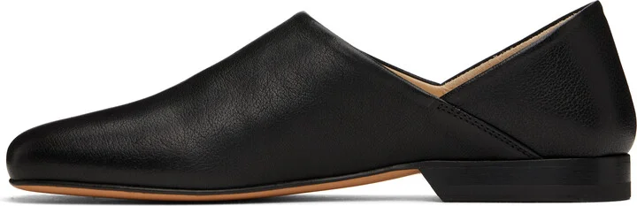 LEMAIRE Black Leather Slippers - Image 3
