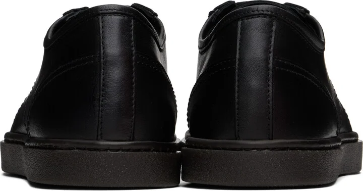 LEMAIRE Black Linoleum Basic Laced Up Sneakers - Image 2