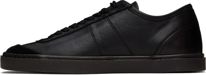 LEMAIRE Black Linoleum Basic Laced Up Sneakers - Image 3