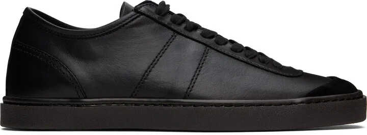 LEMAIRE Black Linoleum Basic Laced Up Sneakers