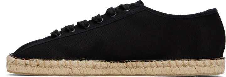LEMAIRE Black Linoleum Laced Espadrilles - Image 3