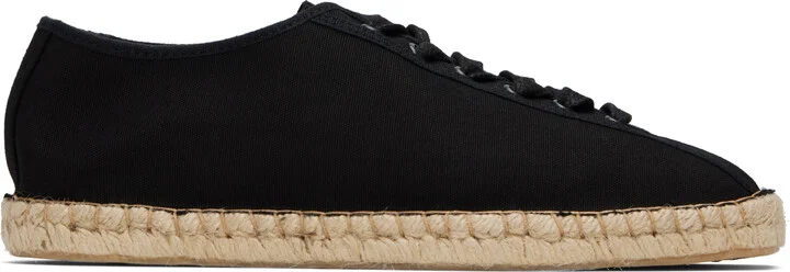 LEMAIRE Black Linoleum Laced Espadrilles