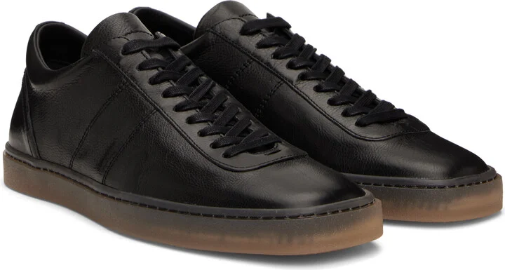 LEMAIRE Black Linoleum Laced Up Sneakers - Image 4