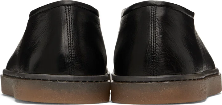 LEMAIRE Black Linoleum Piped Loafers - Image 2