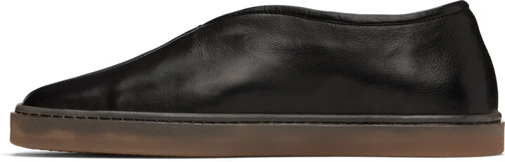 LEMAIRE Black Linoleum Piped Loafers - Image 3