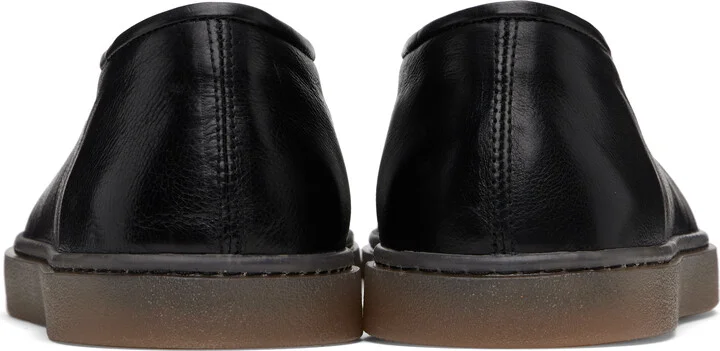 LEMAIRE Black Linoleum Piped Loafers - Image 2