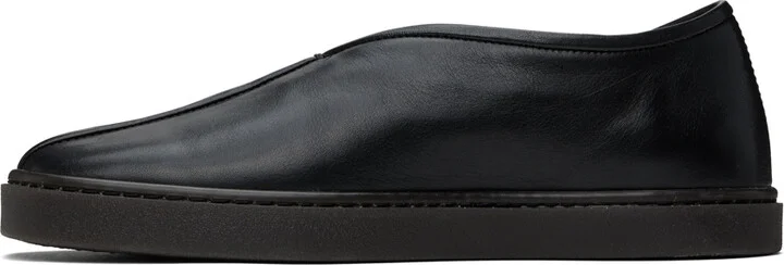 LEMAIRE Black Piped Sneakers - Image 3
