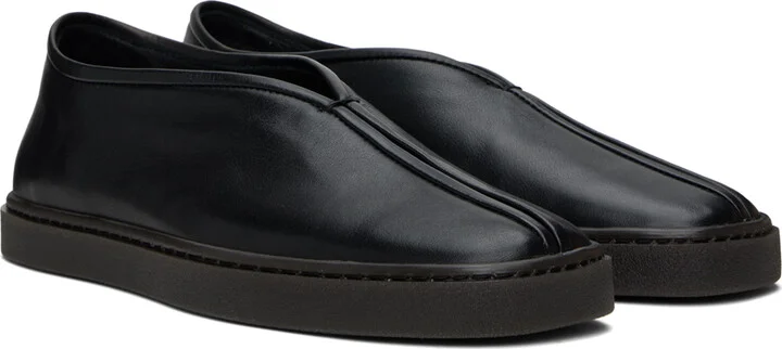 LEMAIRE Black Piped Sneakers - Image 4