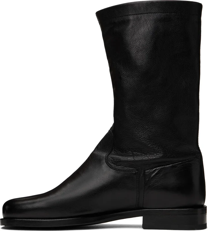 LEMAIRE Black Soft Workwear Boots - Image 3