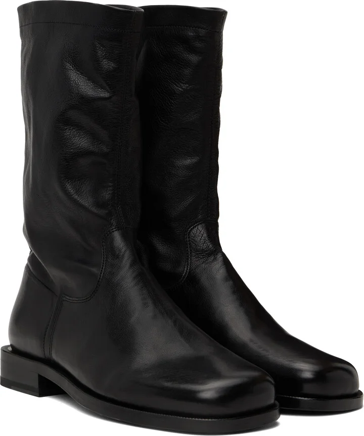 LEMAIRE Black Soft Workwear Boots - Image 4
