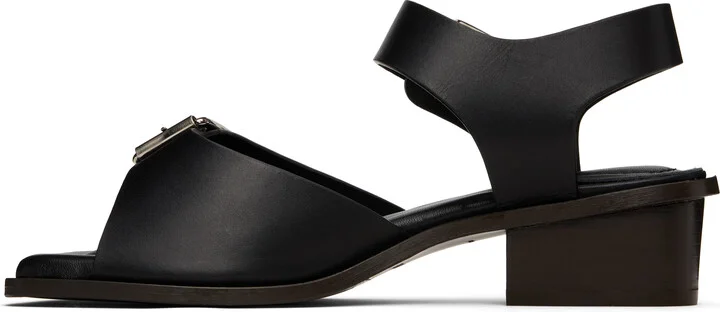 LEMAIRE Black Square 35 Heeled Sandals - Image 3