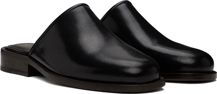 LEMAIRE Black Square Mules - Image 4