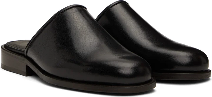 LEMAIRE Black Square Mules - Image 4