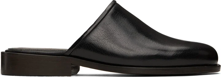 LEMAIRE Black Square Mules