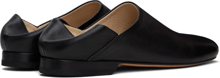 LEMAIRE Black Square Toe Slippers - Image 5