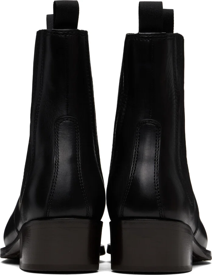 LEMAIRE Black Vegetable-Tanned Chelsea Boots - Image 2