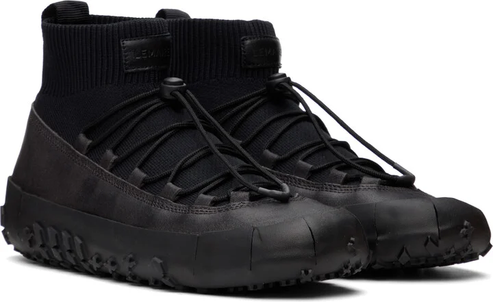 LEMAIRE Black Vibram Wrap On Sneakers - Image 4