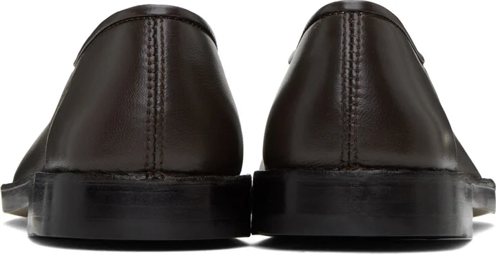 LEMAIRE Brown Flat Piped Slippers - Image 2